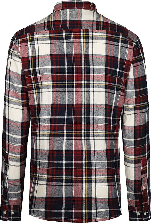 McGregor Chemise Herringbone Bleu Rouge A Carreaux Product / Achterkant