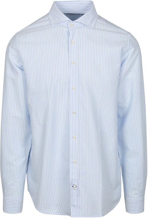 Steppin' Out Hemd Oxford Streep Lichtblauw Product