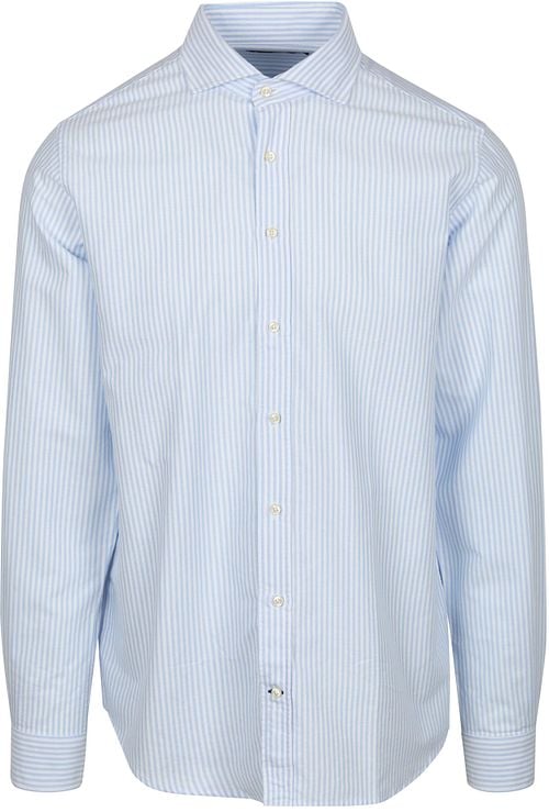 Steppin' Out Overhemd Oxford Streep Lichtblauw Product