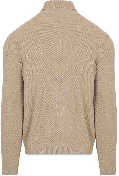 Suitable Turtleneck Pullover Structure Melange Sand Product / Achterkant