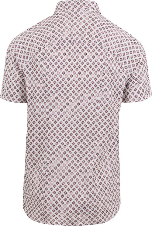 Desoto Chemise à Manches Courtes Imprimée Blanc Product / Achterkant