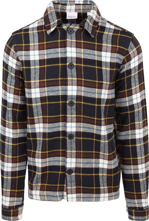 Knowledge Cotton Apparel Überhemd Dunkelblau Kariert Product