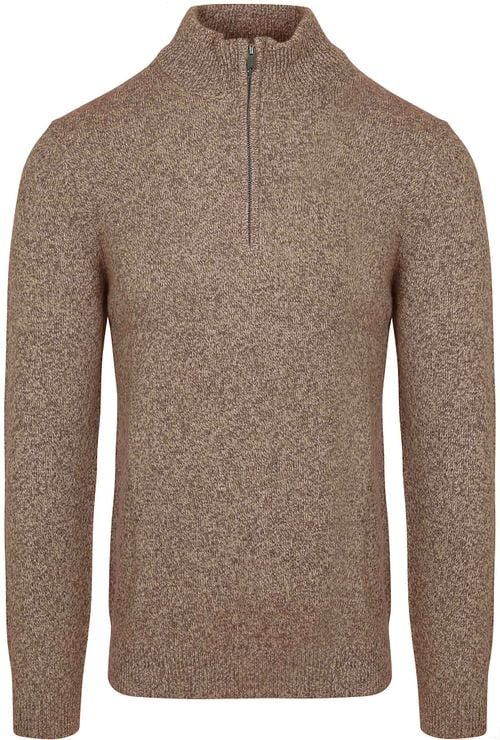Profuomo Half Zip Pullover Lambswool Melange Camel Product