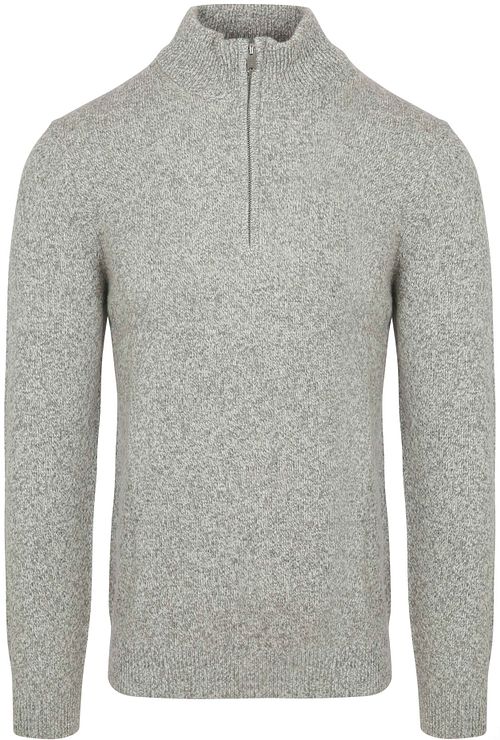Profuomo Half Zip Pullover Lambswool Melange Grey Product