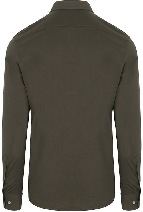 R2 Camicia Polo Jersey Donkergroen Product / Achterkant