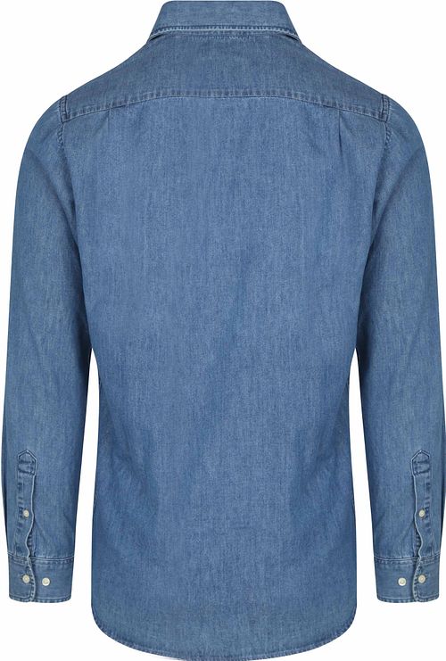Steppin' Out Shirt Chambray Blue Product / Achterkant