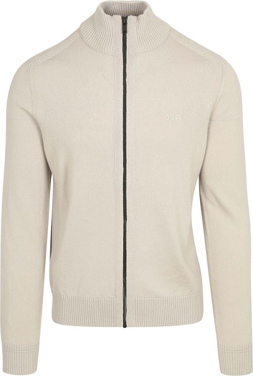 BOSS Avac Cardigan Wool Blend Greige Product