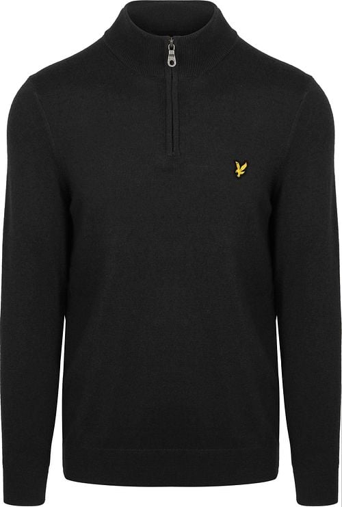 Lyle & Scott Half Zip Pullover Merino Wool Black Product
