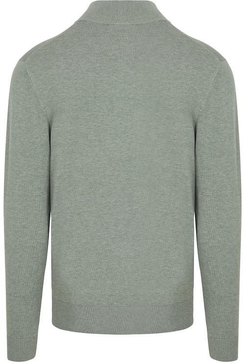 Profuomo Half Zip Pullover Luxury Basic Green Product / Achterkant