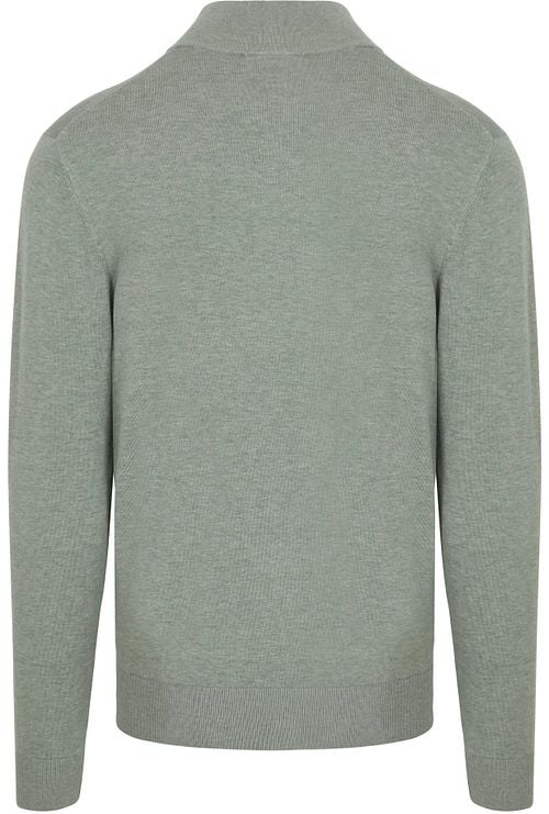 Profuomo Half Zip Pullover Luxury Basic Groen Product / Achterkant