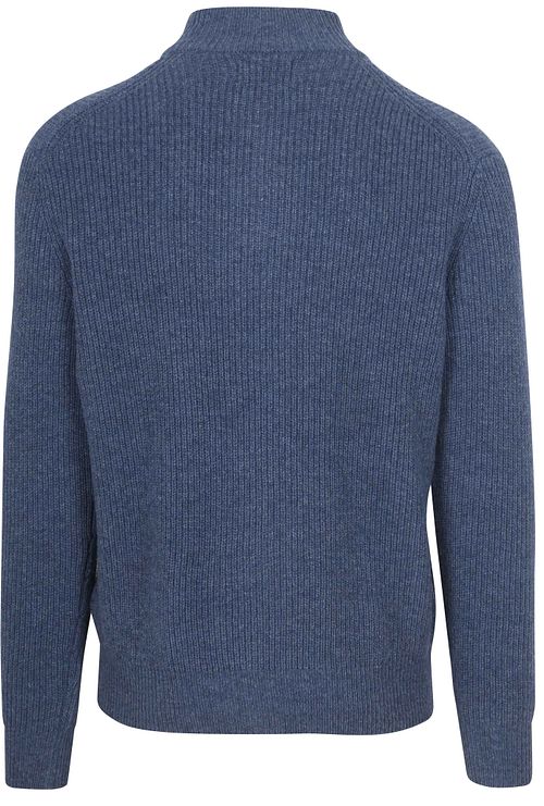 Steppin' Out Pull Half Zip Laine D'Agneau Bleu Mid Product / Achterkant