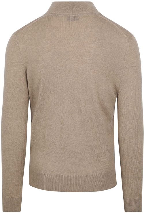 Suitable Merino Half Zip Sweater Beige Product / Achterkant