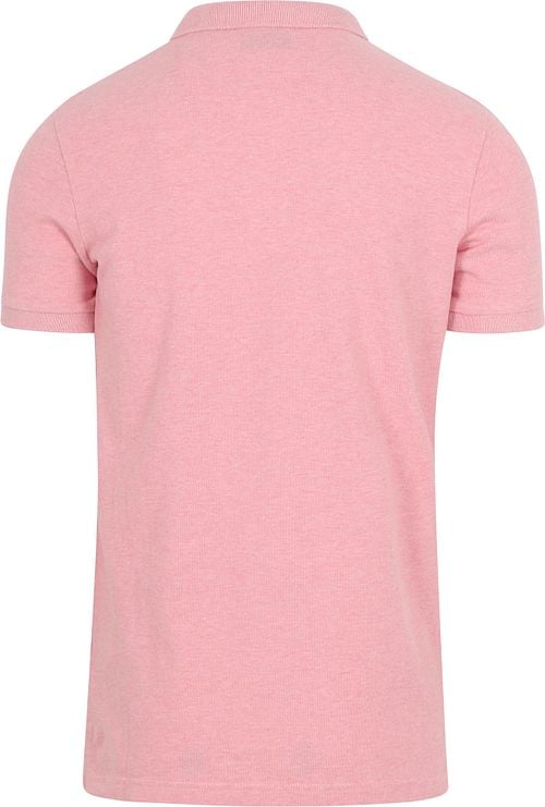 Superdry Classic Poloshirt Melange Roze Product / Achterkant