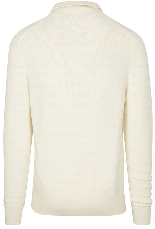 Tommy Hilfiger Pullover Halfzip Structure Ivory Product / Achterkant