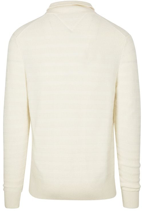 Tommy Hilfiger Pullover Halfzip Structure Ivory Product / Achterkant