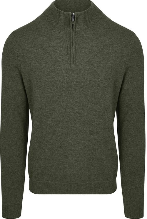 Steppin' Out Pull Half Zip Laine Merino Vert Olive Product