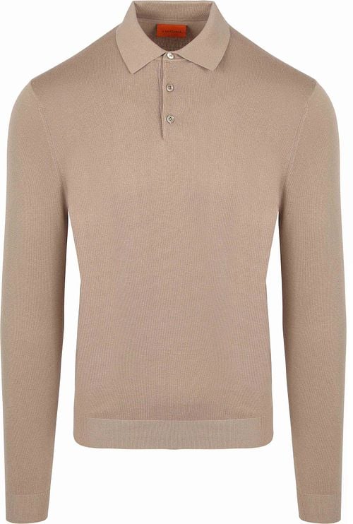 Suitable Compact Cotton Poloshirt Beige Product
