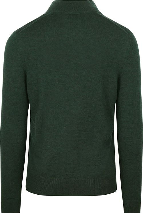 Suitable Merino Half Zip Sweater Dark Green Product / Achterkant