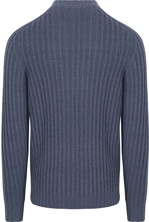 Suitable Pullover Boiled Wool Blau