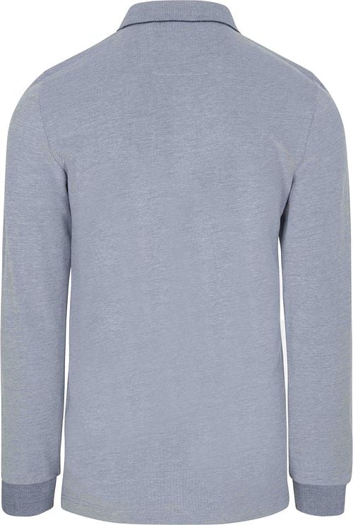 NZA Longsleeve Polo Shirt Hamton Piqué Blue Product / Achterkant