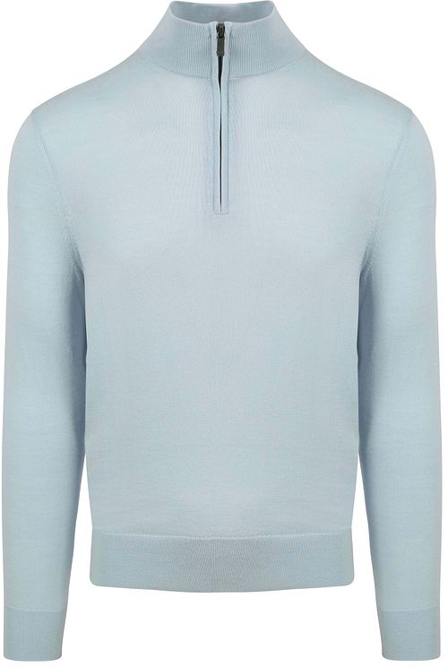 Suitable Merino Half Zip Sweater Light Blue Product