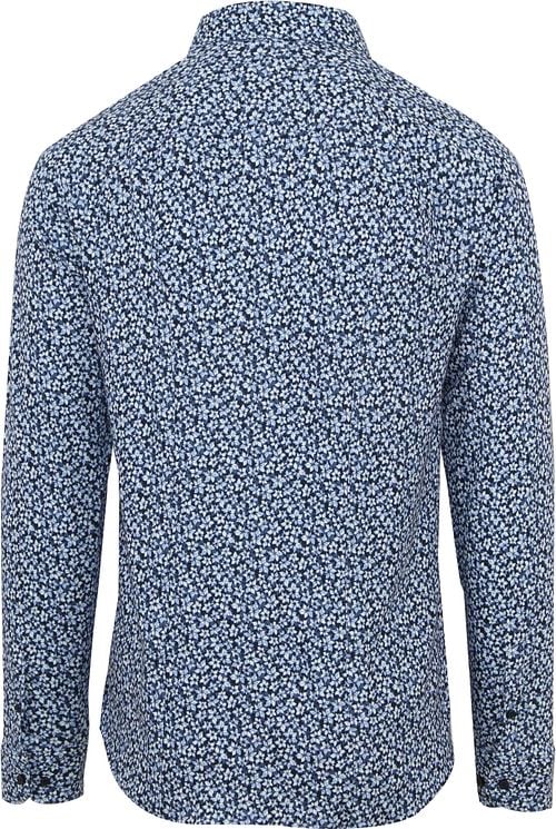 Desoto Hemd Blumenmuster Blau Product / Achterkant