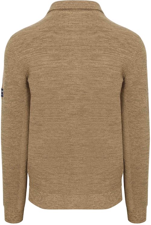 Petrol Cardigan Maywood Brown Product / Achterkant