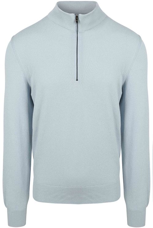 BOSS Pull Ebrando-P Demi-Zip Bleu Clair Product