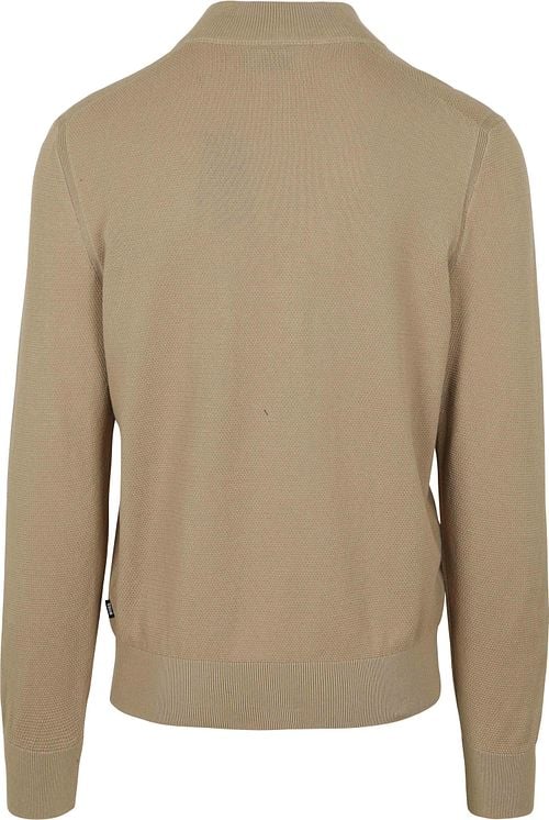 BOSS Ebrando-P Half Zip Sweater Beige Product / Achterkant