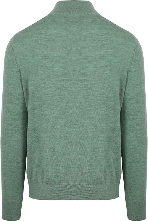 King Essentials The Michael Half Zip Pull Merino Green Product / Achterkant