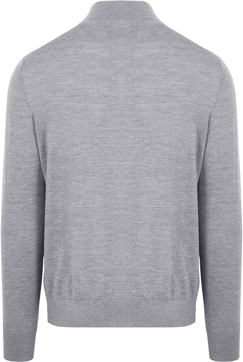 King Essentials The Michael Half Zip Pull Merino Grey Product / Achterkant