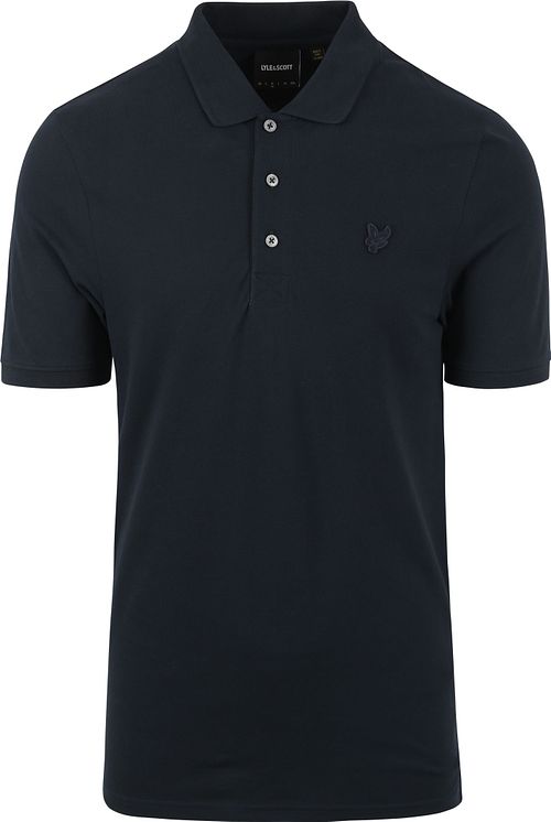 Lyle and Scott Tonal Eagle Polo Shirt Navy Product