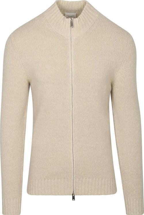 Profuomo Cardigan Boiled Wool Ecru Product