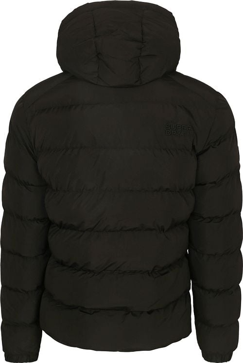 Superdry Pufferjas Hooded Zwart Product / Achterkant