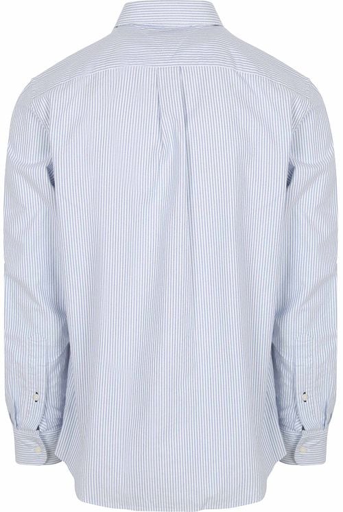 Tommy Hilfiger Oxford Overhemd Streep Lichtblauw Product / Achterkant