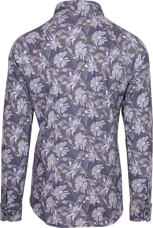 Desoto Shirt Timeless Elegance Print Flowers Blue Product / Achterkant