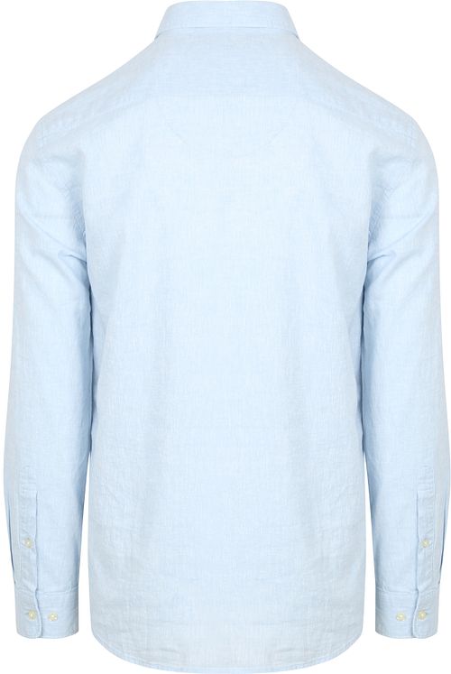McGregor Hemd Linen Blend Hellblau Product / Achterkant
