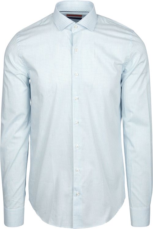 Suitable Hemd Extra Lange Mouwen Twill Ruit Lichtgroen Product