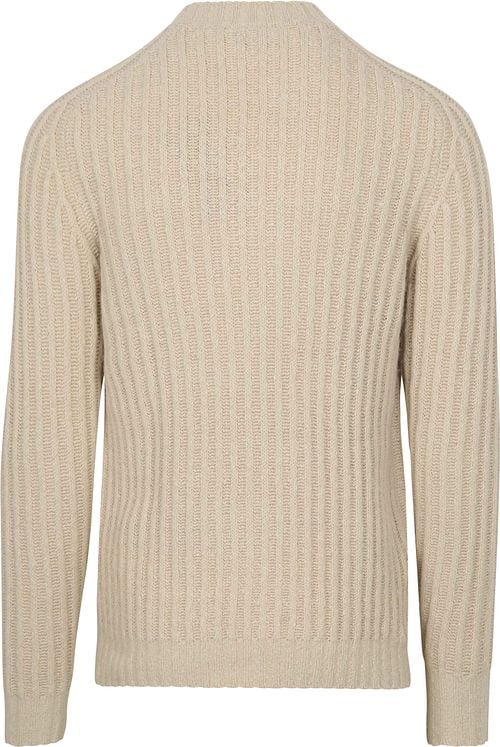 Suitable Pullover Boiled Wool Ecru