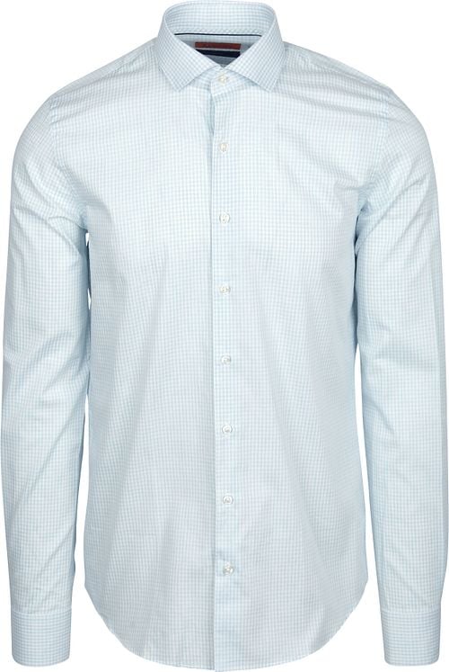 Suitable Shirt Extra Long Sleeves Twill Checks Light Green Product