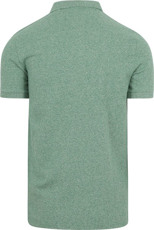 Superdry Piqué Poloshirt Melange Grün Product / Achterkant