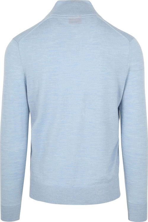 Suitable Merino Half Zip Sweater Bleu Clair Product / Achterkant