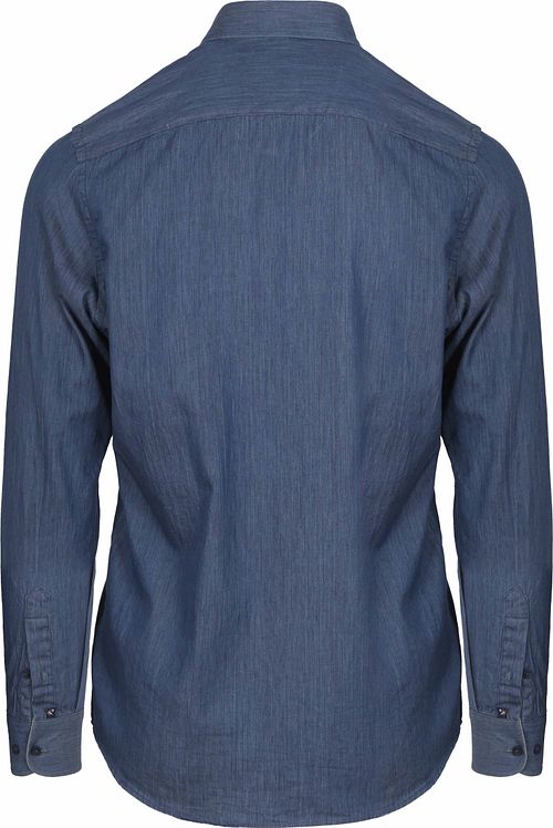 Suitable Overhemd Washed Donkerblauw Product / Achterkant