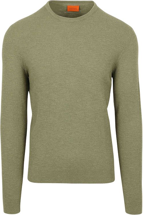 Suitable Pullover Structure Slub Olivgrün Product