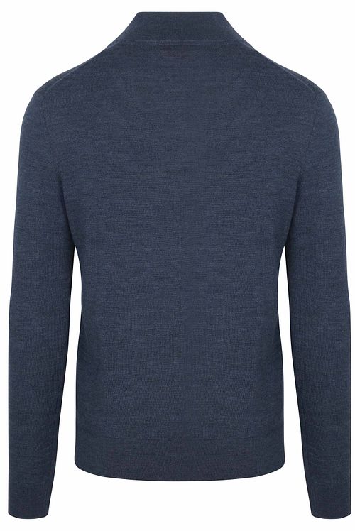 Suitable Merino Half Zip Sweater Denim Blue Product / Achterkant