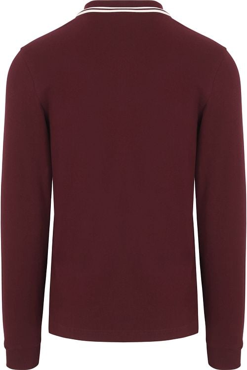 Fred Perry Langarm-Poloshirt Bordeaux 597 Product / Achterkant