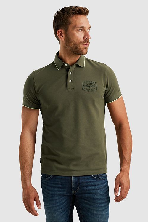PME Legend Pique Polo Ivy Green Model / Voorkant