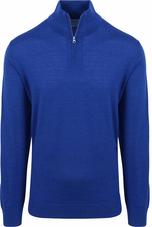 King Essentials The Michael Half Zip Pull Merino Royal Blue Product