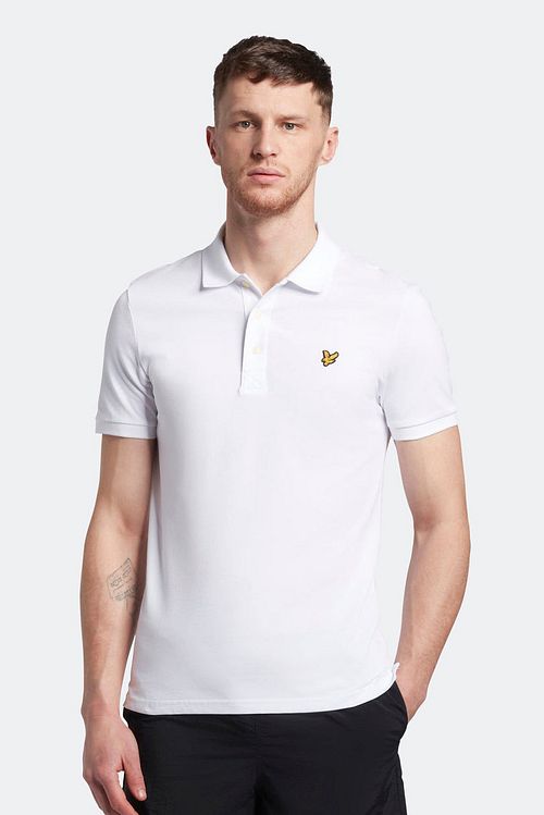 Lyle and Scott Plussize Polo Wit Model / Voorkant