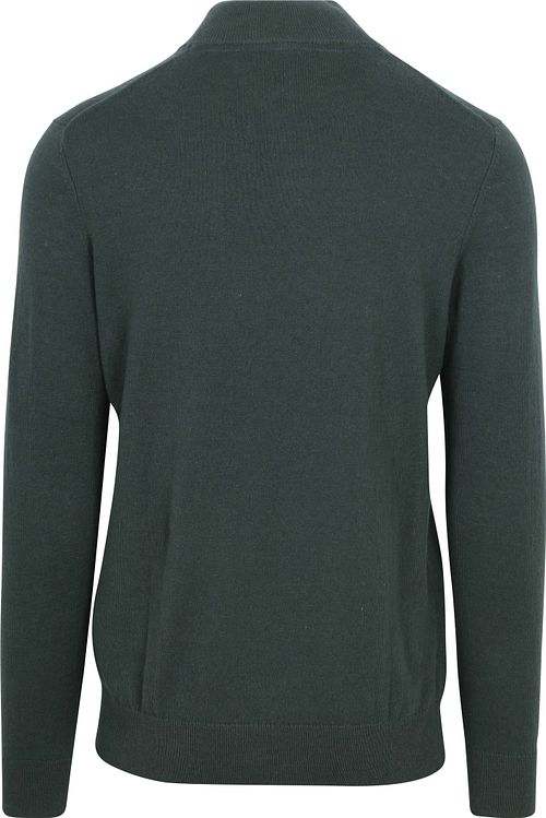 Lyle & Scott Half Zip Pullover Merino Wool Dark Green Product / Achterkant